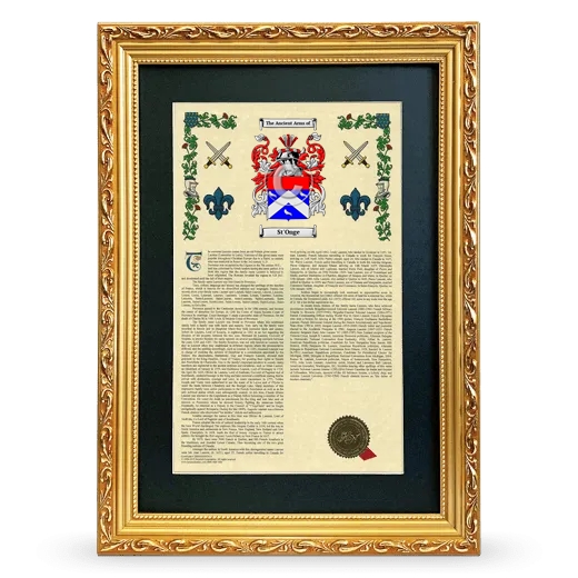 St'Onge Deluxe Armorial Framed - Gold