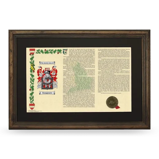 Strangwarte Deluxe Armorial Landscape Framed - Brown