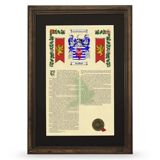 Straffard Deluxe Armorial Framed - Brown