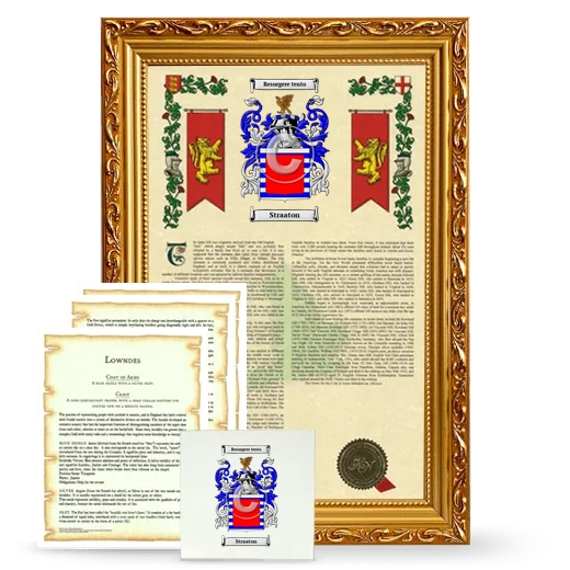 Straaton Framed Armorial, Symbolism and Large Tile - Gold