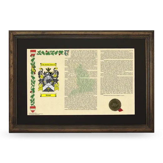 Strout Deluxe Armorial Landscape Framed - Brown