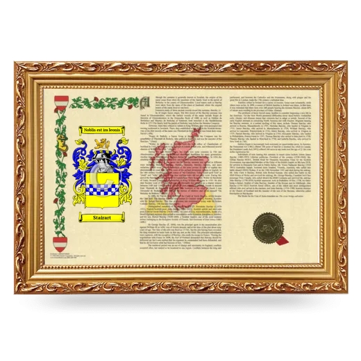 Stairart Armorial Landscape Framed - Gold