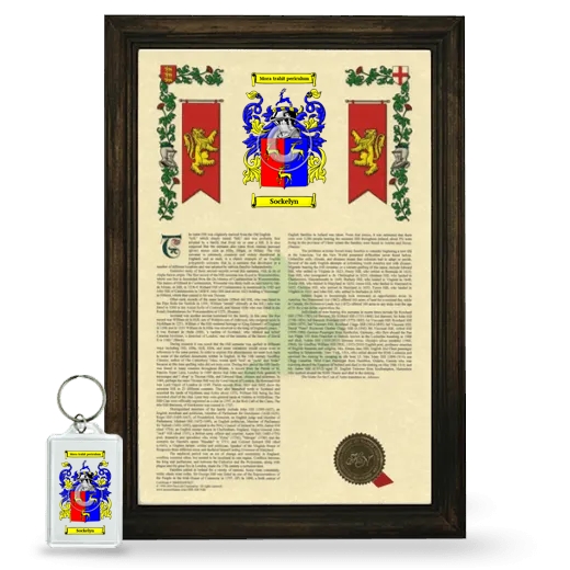 Sockelyn Framed Armorial History and Keychain - Brown