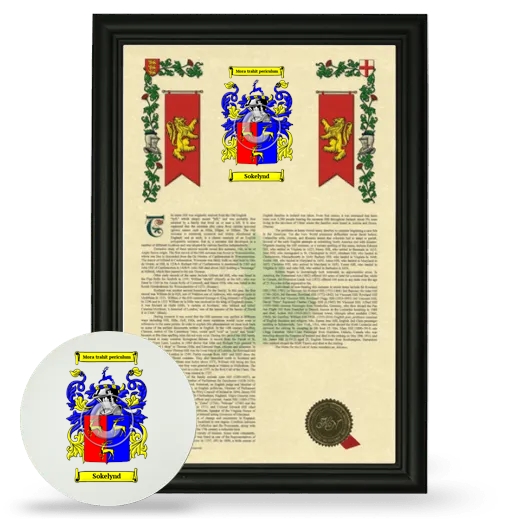 Sokelynd Framed Armorial History and Mouse Pad - Black