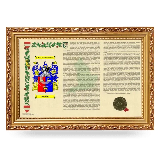 Sucklen Armorial Landscape Framed - Gold