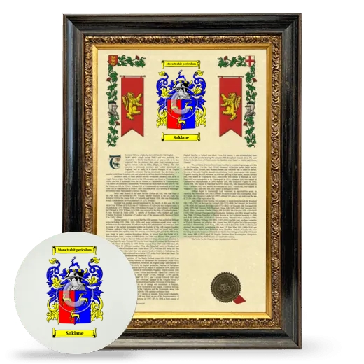 Suklane Framed Armorial History and Mouse Pad - Heirloom