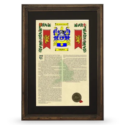 Sukgdent Deluxe Armorial Framed - Brown