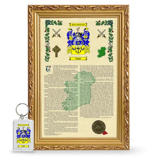 Suppa Framed Armorial History and Keychain - Gold