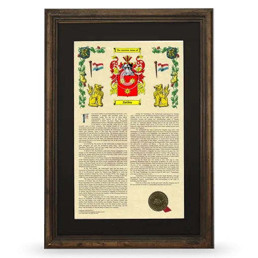 Zutfen Deluxe Armorial Framed - Brown