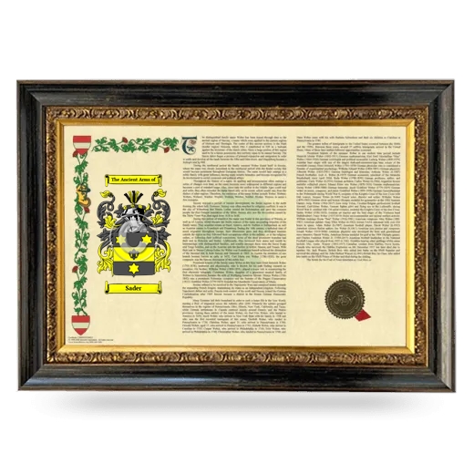 Sader Armorial Landscape Framed - Heirloom