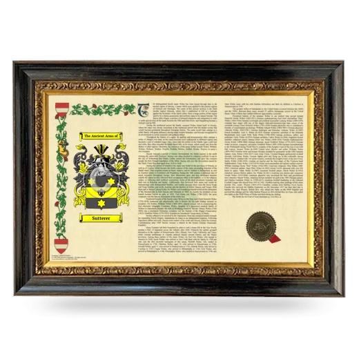 Sutterer Armorial Landscape Framed - Heirloom