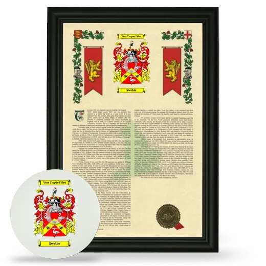 Swebie Framed Armorial History and Mouse Pad - Black