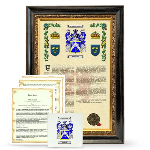 Svenson Framed Armorial, Symbolism and Large Tile - Heirloom