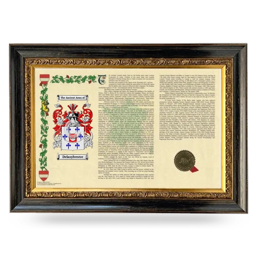 Delasylvestre Armorial Landscape Framed - Heirloom