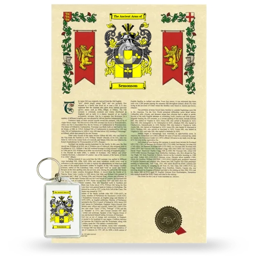 Semonson Armorial History and Keychain Package