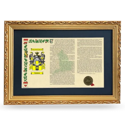 Symmon Deluxe Armorial Landscape Framed - Gold