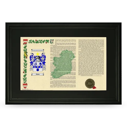 Sinon Deluxe Armorial Landscape Framed- Black