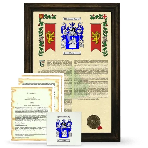 Tackel Framed Armorial, Symbolism and Large Tile - Brown