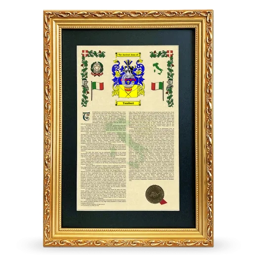 Tamburi Deluxe Armorial Framed - Gold