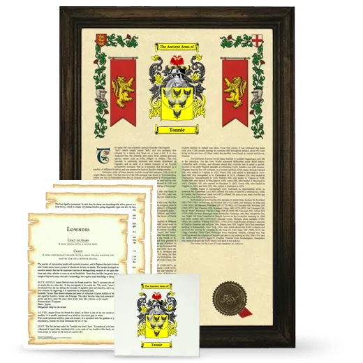 Tannie Framed Armorial, Symbolism and Large Tile - Brown