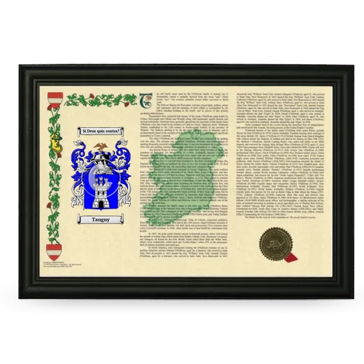 Tangny Armorial Landscape Framed - Black