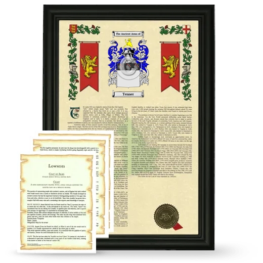 Tenner Framed Armorial History and Symbolism - Black
