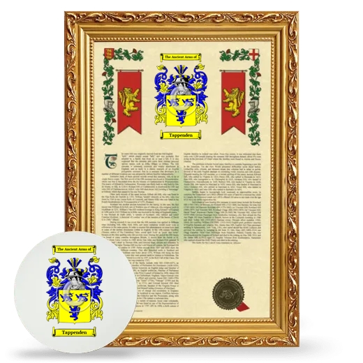 Tappenden Framed Armorial History and Mouse Pad - Gold