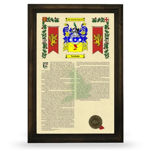 Tarrbuks Armorial History Framed - Brown