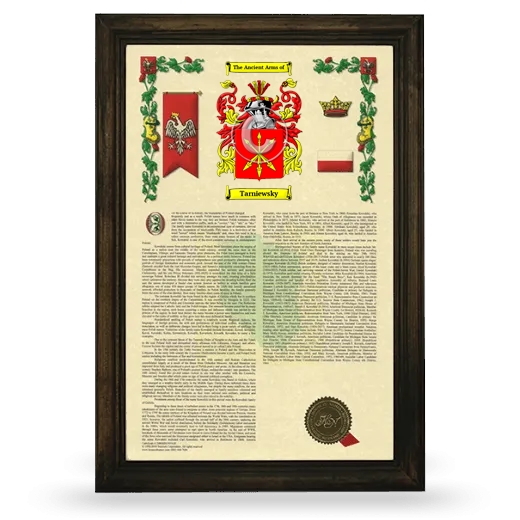 Tarniewsky Armorial History Framed - Brown