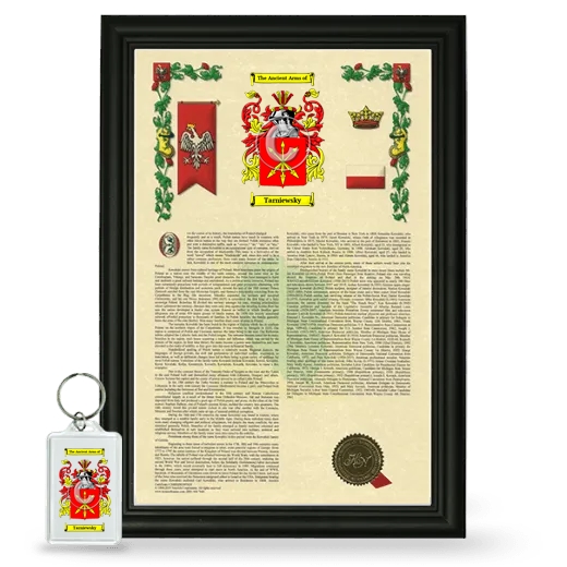 Tarniewsky Framed Armorial History and Keychain - Black