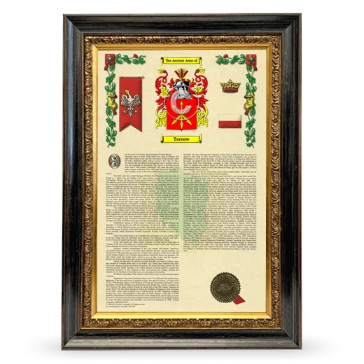 Tarnow Armorial History Framed - Heirloom