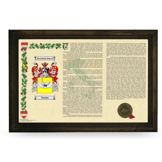 Tassan Armorial Landscape Framed - Brown