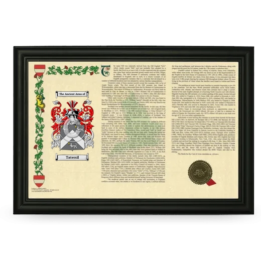 Tatersil Armorial Landscape Framed - Black