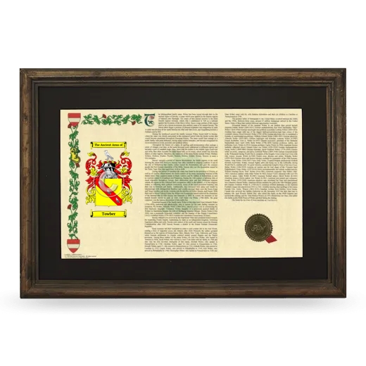 Towber Deluxe Armorial Landscape Framed - Brown