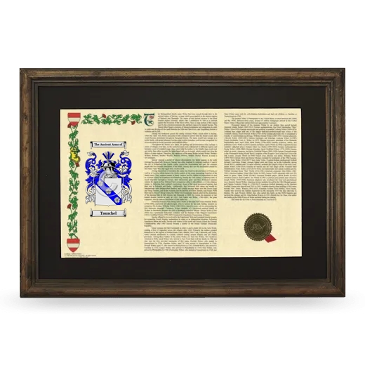 Tauschel Deluxe Armorial Landscape Framed - Brown