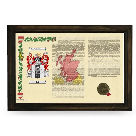 Tail Armorial Landscape Framed - Brown