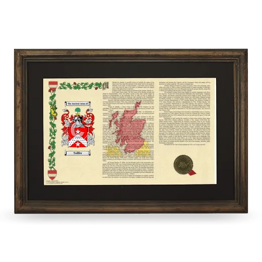 Tallfer Deluxe Armorial Landscape Framed - Brown