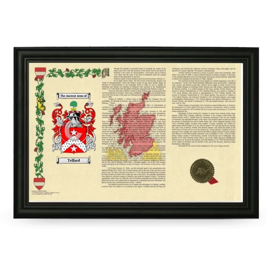 Telfard Armorial Landscape Framed - Black