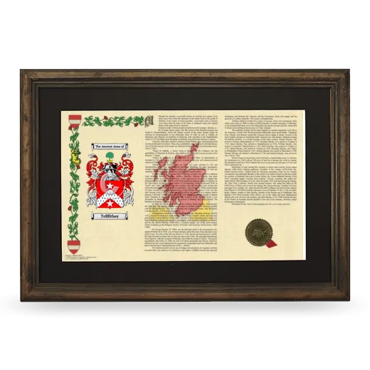 Tellfithay Deluxe Armorial Landscape Framed - Brown