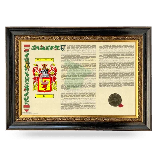 Tel Armorial Landscape Framed - Heirloom