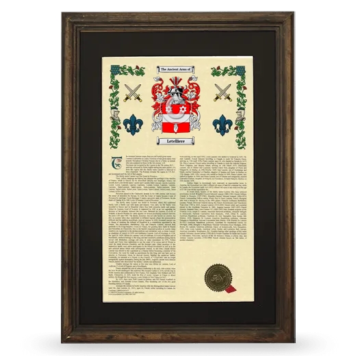 Letelliere Deluxe Armorial Framed - Brown