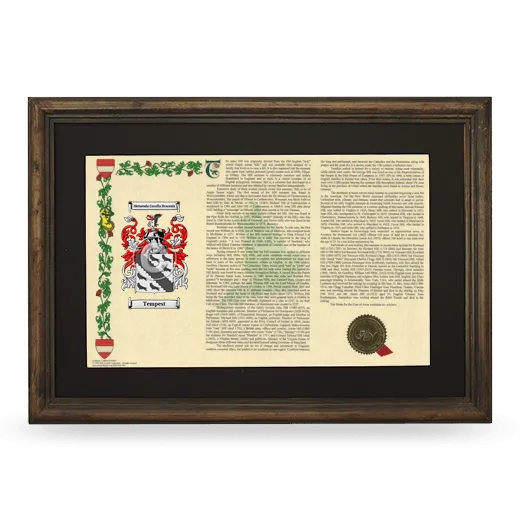 Tempest Deluxe Armorial Landscape Framed - Brown