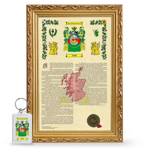 Tarile Framed Armorial History and Keychain - Gold