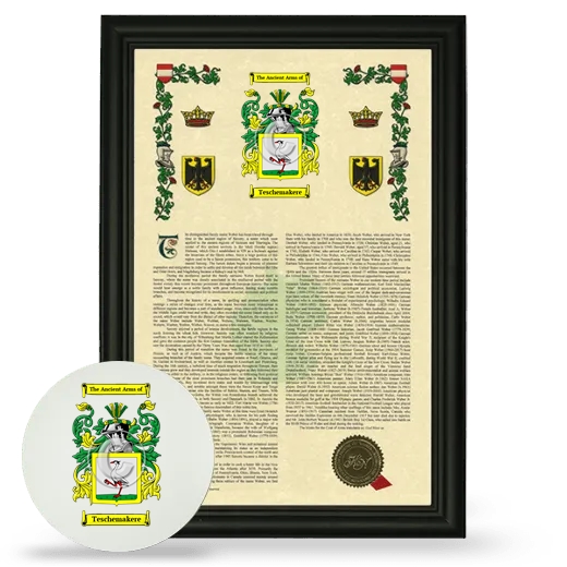 Teschemakere Framed Armorial History and Mouse Pad - Black