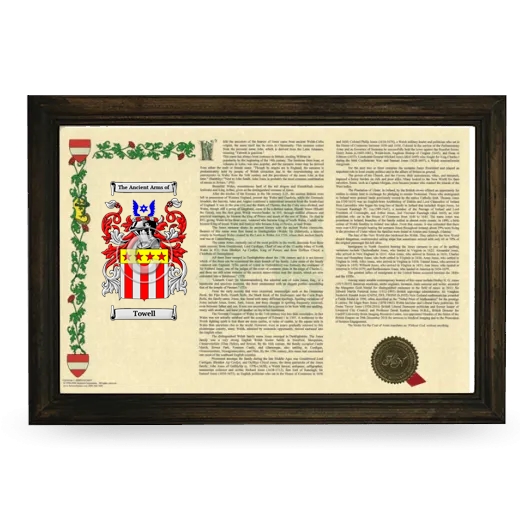 Towell Armorial Landscape Framed - Brown