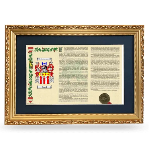 Towell Deluxe Armorial Landscape Framed - Gold