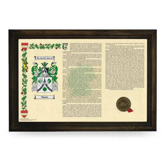 Thaers Armorial Landscape Framed - Brown