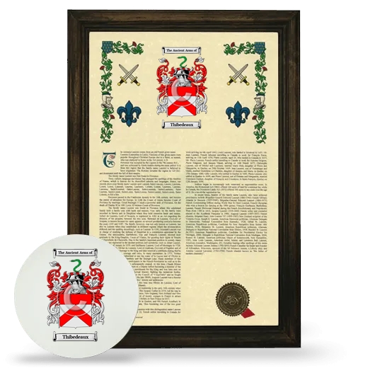 Thibedeaux Framed Armorial History and Mouse Pad - Brown