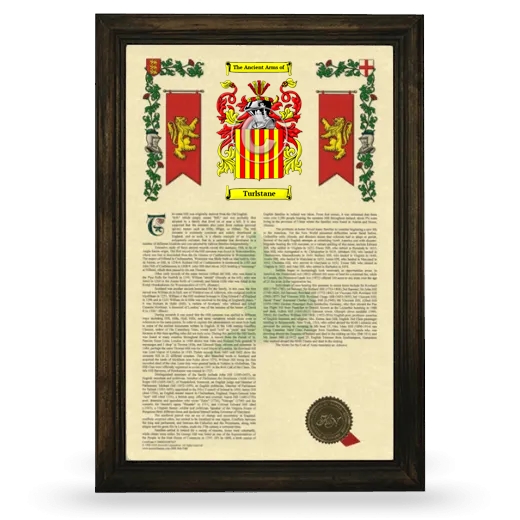 Turlstane Armorial History Framed - Brown