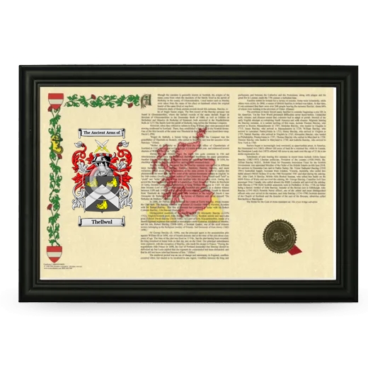 Thellwul Armorial Landscape Framed - Black